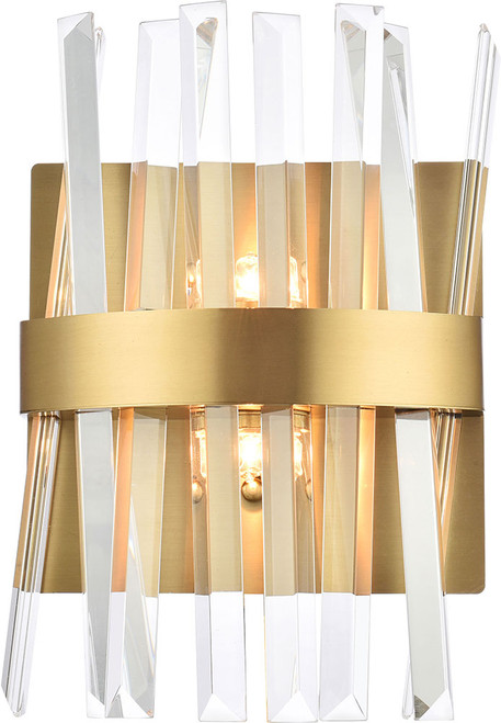Elegant 6200W8SG Serephina Crystal Satin Gold Wall Sconce Lighting