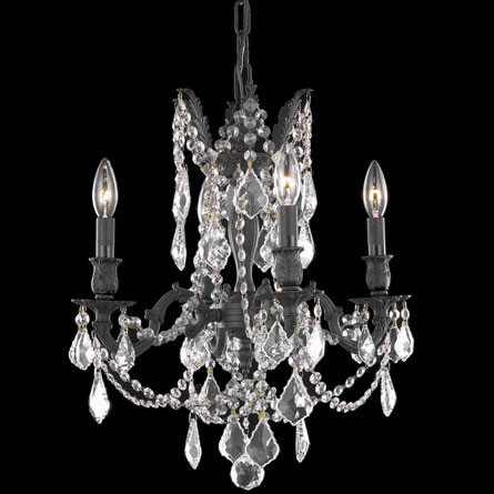 Elegant 9204D17DB-RC Rosalia Dark Bronze Mini Ceiling Chandelier