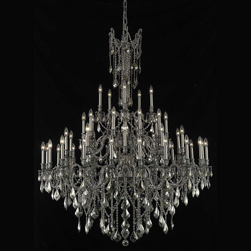 Elegant 9245G54PW-GT-RC Rosalia Pewter Chandelier Light
