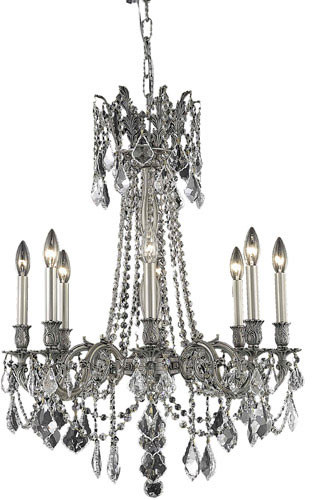 Elegant 9208D24PW-RC Rosalia Pewter Chandelier Light