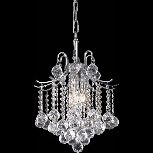 Elegant LD8200D12C Amelia Chrome Mini Hanging Light Fixture