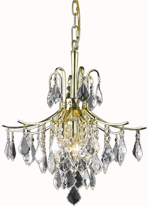 Elegant LD8100D16G Amelia Gold Drop Lighting Fixture