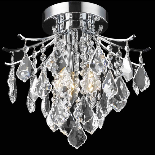 Elegant LD8100F12C Amelia Chrome 12" Ceiling Light Fixture