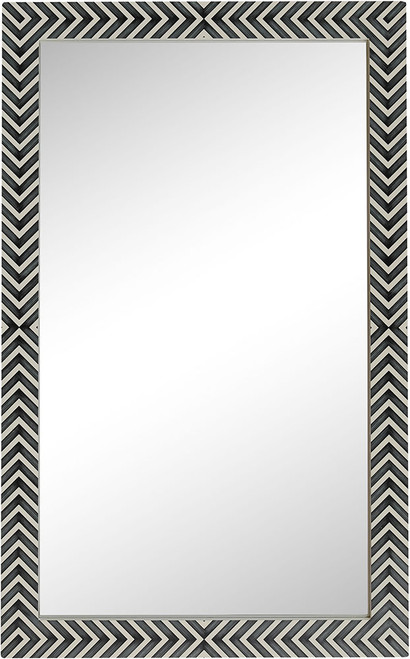 Elegant MR53048 Oullette Contemporary Chevron Wall Mounted Mirror
