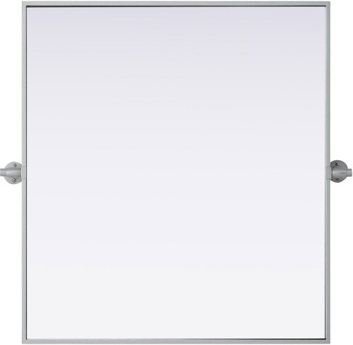 Elegant MR6H2730SIL Amoura Modern Silver 27" Wall Mirror
