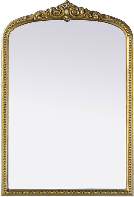 Elegant MR7F2436AB Naomi Modern Antique Brass 24" Wall Mounted Mirror