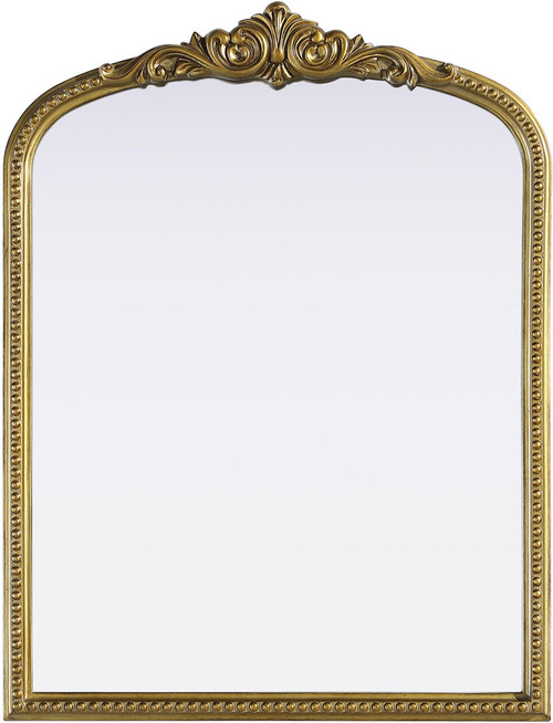 Elegant MR7F2736AB Naomi Contemporary Antique Brass 27" Wall Mirror