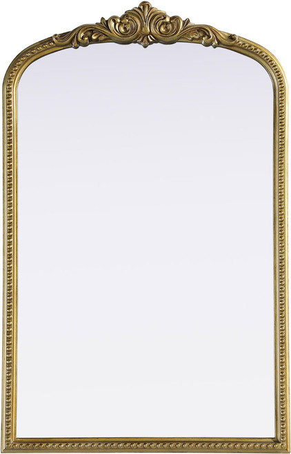 Elegant MR7F2742AB Naomi Modern Antique Brass 27" Wall Mirror