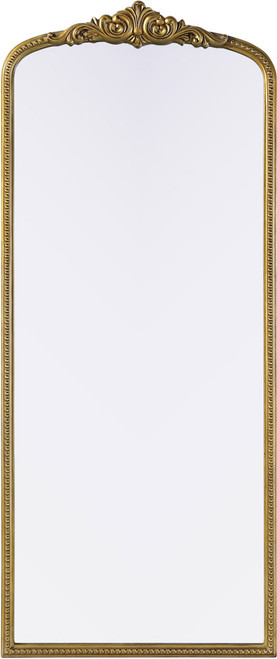 Elegant MR7F3072AB Naomi Modern Antique Brass 30" Wall Mirror