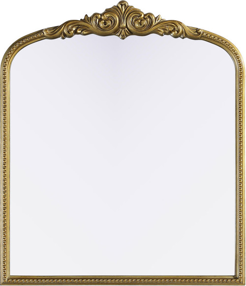 Elegant MR7F3642AB Naomi Contemporary Antique Brass 36" Mirror
