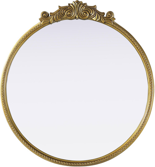 Elegant MR7G36AB Naomi Modern Antique Brass 36" Mirror