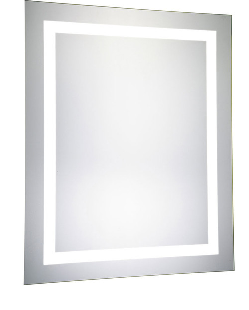 Elegant Lighting MRE-6003 Element Modern Glossy White LED 24" x 30" Rectangle Mirror