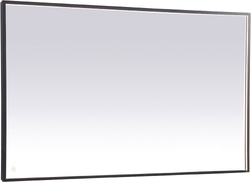 Elegant MRE63660BK Pier Black LED Wall Mounted Mirror