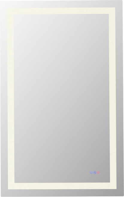 Elegant MRE83048 Riven Contemporary White LED 48" Mirror