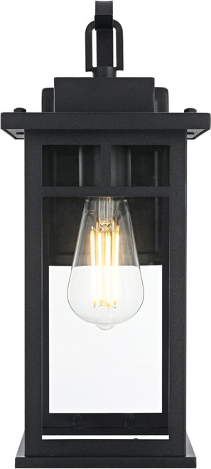 Elegant OD313W16BK Mercer Contemporary Black Outdoor Wall Lighting Fixture