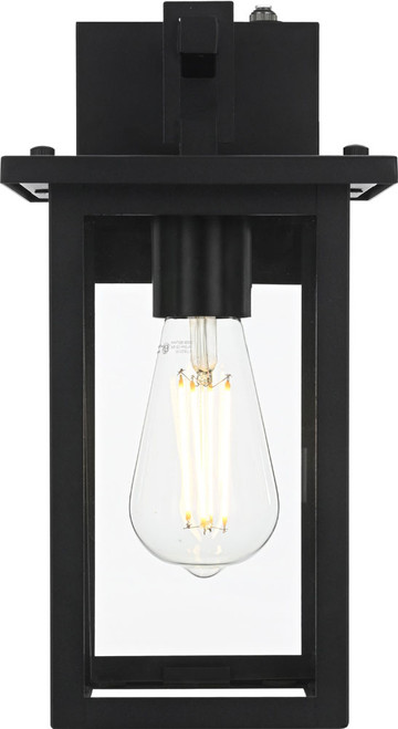 Elegant OD324W12BK Venango Modern Black Outdoor Lighting Wall Sconce
