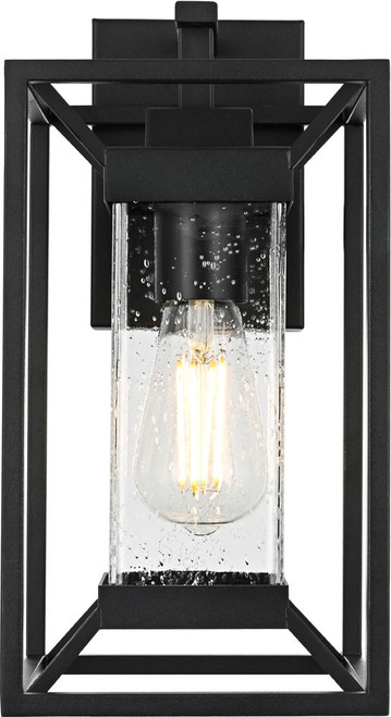 Elegant OD329W14BK Willington Modern Black Outdoor Sconce Lighting