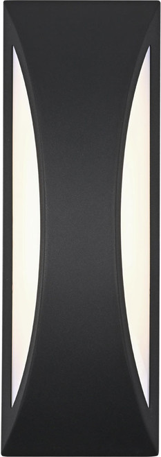 Elegant OD407W18BK Zayn Contemporary Black LED Outdoor Wall Light Sconce