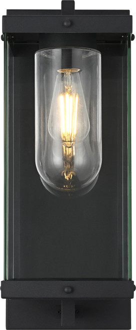 Elegant OD409W21BK Keaton Modern Black 21" Outdoor Lighting Wall Sconce