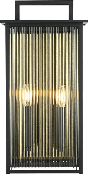 Elegant OD513W23BK Kannon Modern Black Outdoor Lighting Wall Sconce