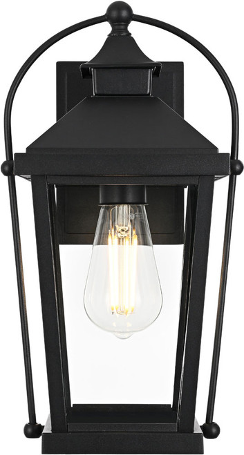 Elegant OD605W14BK Luz Modern Black 14" Outdoor Wall Lighting Sconce