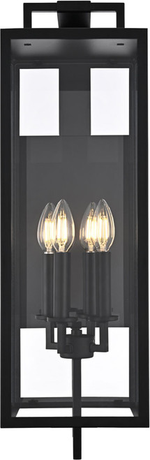 Elegant OD809W26BK Jairo Contemporary Black Outdoor Wall Light Sconce