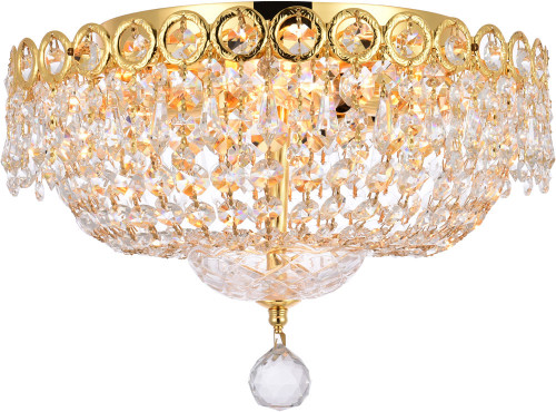 Elegant V1900F14G/RC Century Gold 14" Flush Mount Lighting