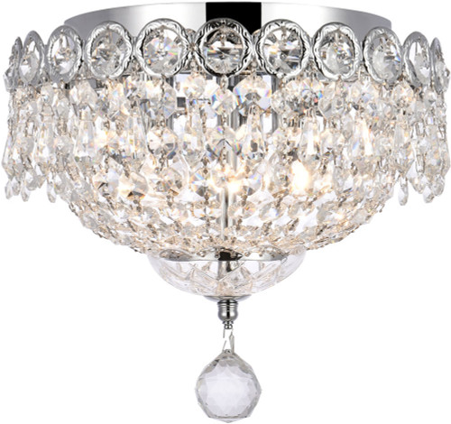 Elegant V1900F10C/RC Century Chrome 10" Ceiling Light