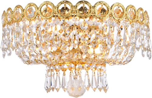 Elegant V1900W12G/RC Century Gold Wall Lighting Fixture