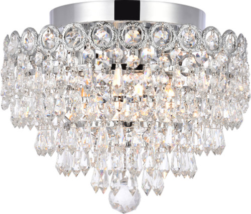 Elegant V1902F12C/RC Century Chrome 12" Flush Mount Lighting Fixture