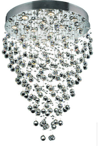 Elegant V2006D28C-RC Galaxy Chrome Halogen 28" Multi Hanging Light