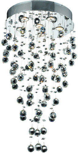 Elegant V2006D18C-RC Galaxy Chrome Halogen 18" Multi Pendant Lamp