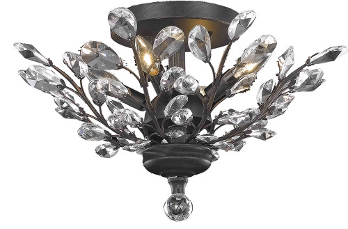 Elegant V2011F20DB-RC Orchid Dark Bronze 20" Ceiling Light Fixture