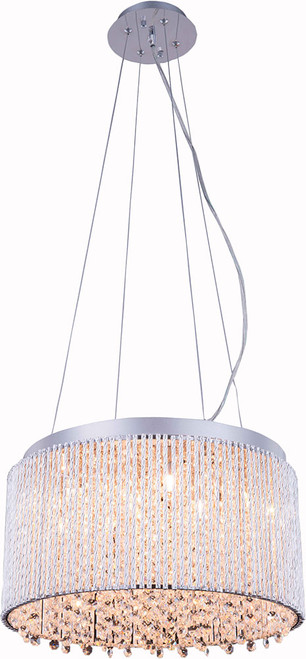 Elegant V2092D16C-RC Influx Chrome Halogen 16" Drum Drop Ceiling Light Fixture