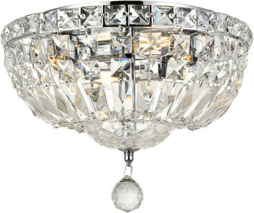 Elegant V2528F12C/RC Tranquil Chrome 12" Flush Mount Light Fixture