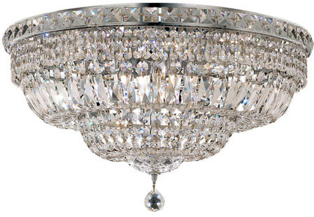 Elegant V2528F24C-RC Tranquil Chrome 24" Flush Lighting