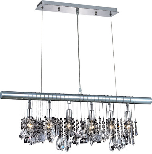 Elegant V3100D30C-RC Chorus Line Chrome 30" Island Light Fixture