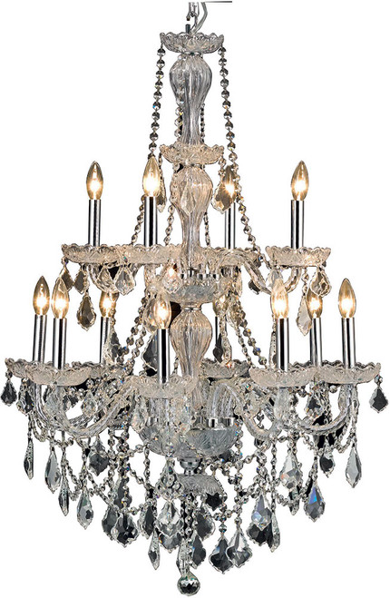 Elegant V7890D28C-RC Giselle Chrome 28" Chandelier Light