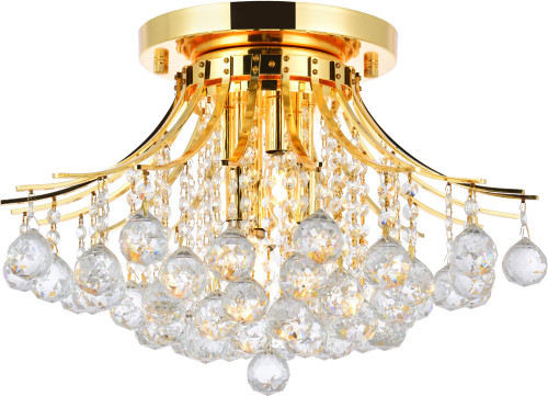 Elegant V8000F19G/RC Toureg Gold 19" Flush Mount Lighting Fixture