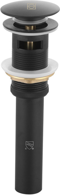 Elegant VDN100MBK Irving Modern Matte Black Pop-Up Drain
