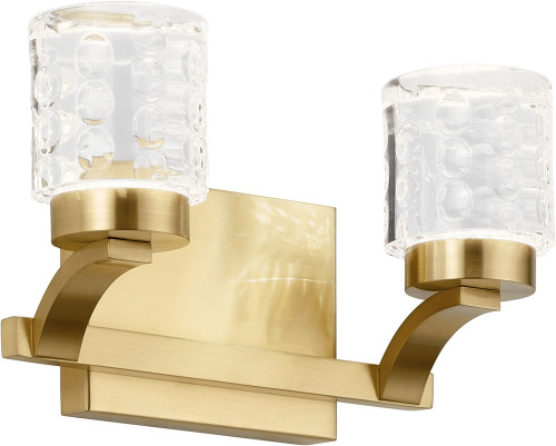 Elan 84040CG Rene Modern Champagne Gold LED 2-Light Bath Wall Sconce