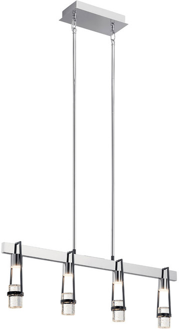 Elan 84127 Ayse Matte Black LED Kitchen Island Light