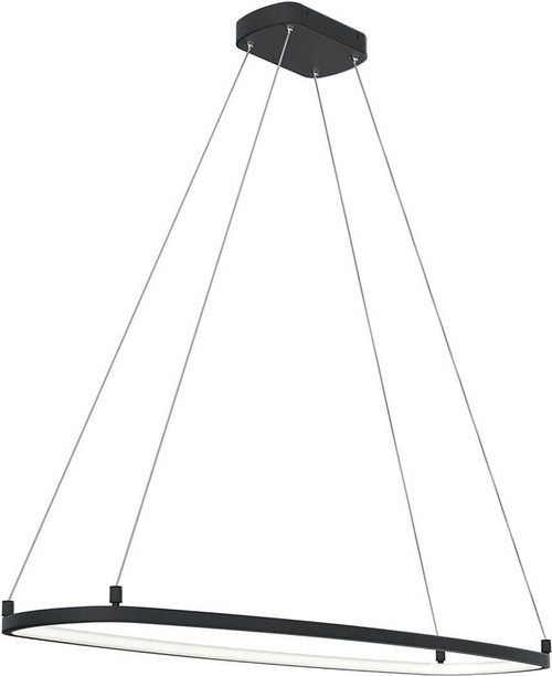 Elan Lighting 84312MBK Koloa Contemporary Matte Black LED Island Light Fixture