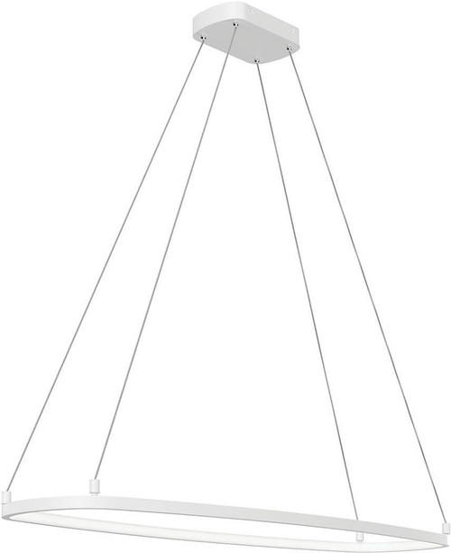 Elan Lighting 84312WH Koloa Modern White LED Kitchen Island Light Fixture