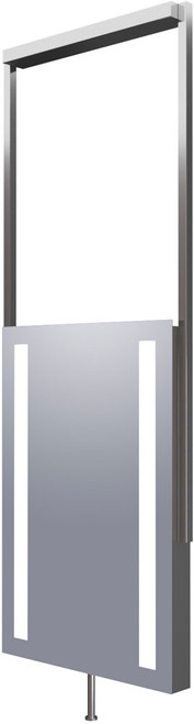 Electric Mirror ELE72-2436-SS01 Element Contemporary Polished Stainless LED Wall Mounted Mirror