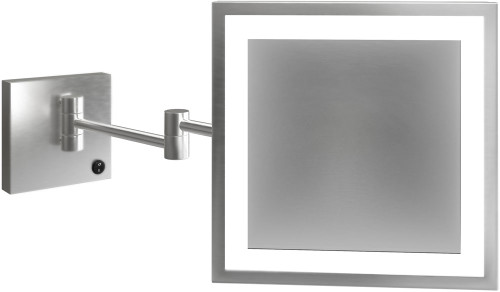 Electric Mirror MM-ELX-WM-SS01 Elixir Contemporary Polished Stainless LED Wall Mounted Mirror
