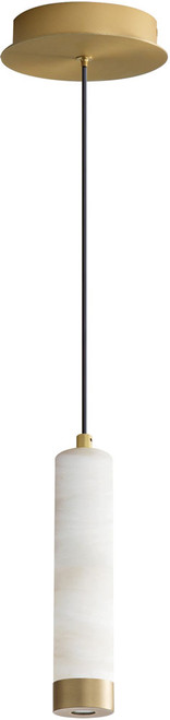 ET2 E11202-WAGLD Aragon Contemporary White Alabaster / Gold LED Mini Lighting Pendant