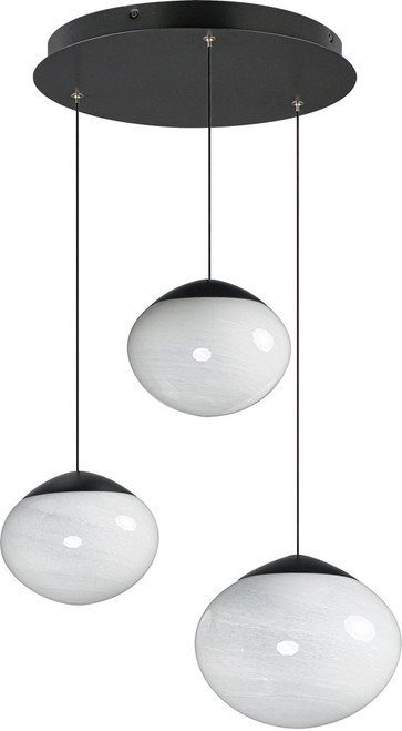 ET2 E11523-113BK Nimbus Contemporary Black LED Multi Hanging Light