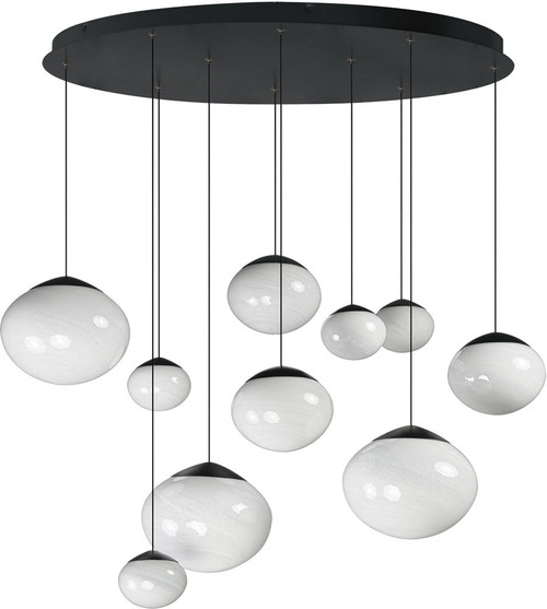 ET2 E11529-113BK Nimbus Contemporary Black LED Multi Hanging Light Fixture