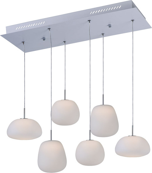 ET2 E21124-11WT Puffs Contemporary Matte White LED Multi Hanging Pendant Light